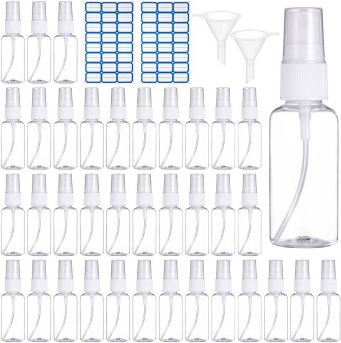 Fijne-mistsproeiflessenset van 36 - Lege spuitflesjes voor cosmetica - 30 ml