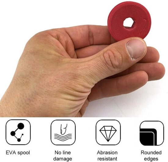 Foam Spools voor Vissers met Plastic Opbergdoos en Wikkelbord - 16 Stuks, Ideaal voor Vissersbenodigdheden, Opberging en Organisatie — afbeelding 2