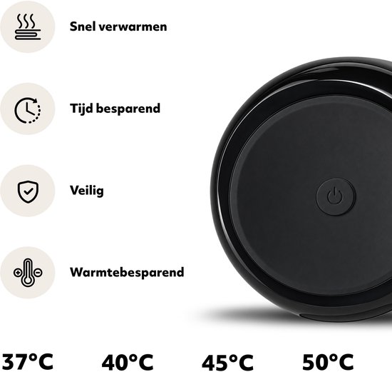 Deryan Bottle-In Flessenwarmer - Draagbare Flesverwarmer - Zwart — afbeelding 4