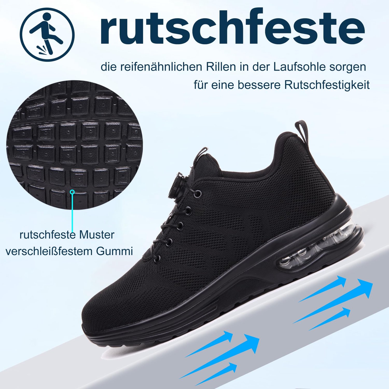 Veiligheidsschoenen werkschoenen uniseks voor dames en heren Stalen Neus Lichtgewicht Ademend Sportief Beschermende - ShopVlot