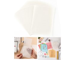 Translucent Vellum Papier Set van 60 Vel, Matte Smooth Vellum voor DIY Uitnodigingen, Kaarten en Enveloppen, Licht Zilver 108 * 14 cm