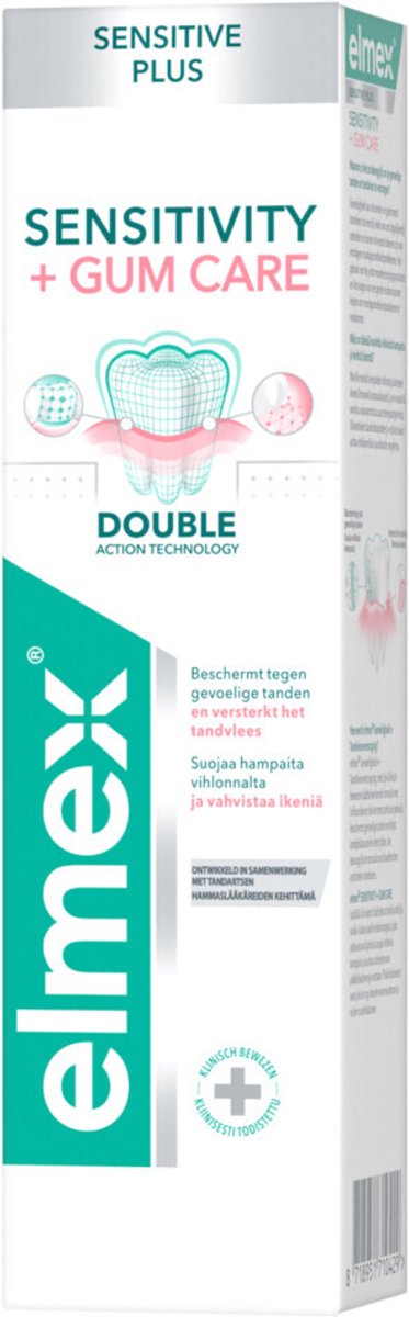 Elmex - Tandpasta Sensitive Plus Gum Care - 3 x 75 ml - Voordeelverpakking