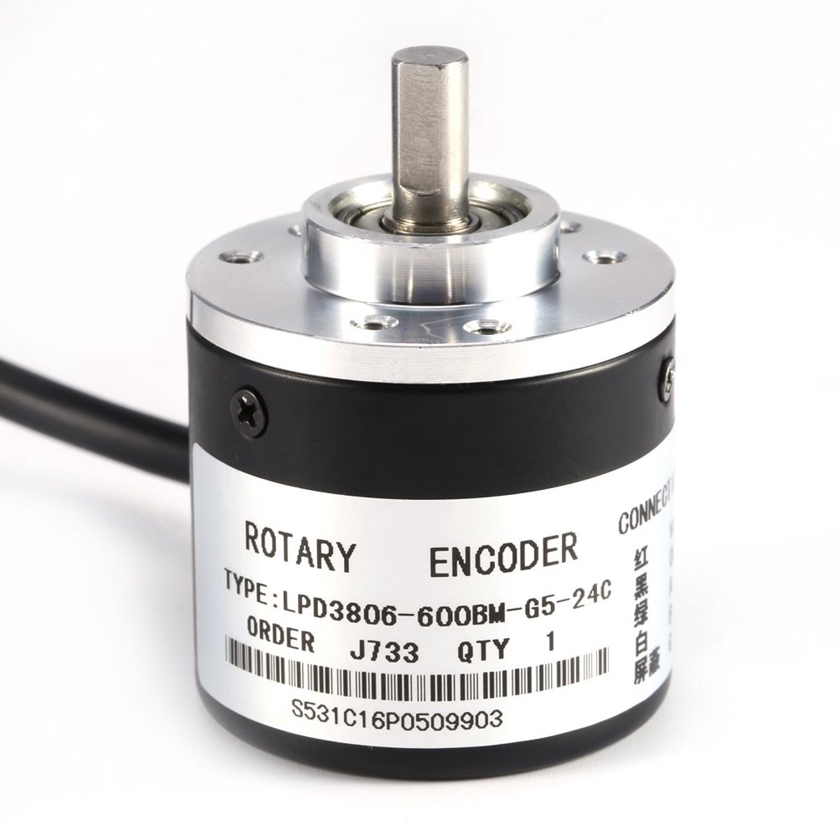 600P / R Incremental Encoder, 2 Phase Photoelectric Encoder 5V-24V, Axis 6mm Encoder Wide Voltage Power Supplies - ShopVlot
