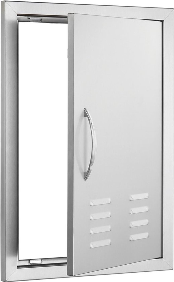 Grilltoegangsdeur - Buitenkeukendeur - Buitenkoken - Roestvrij staal - 610 x 431 mm - Zilver