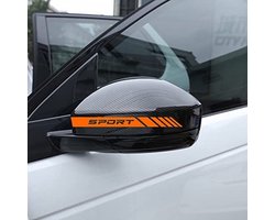 Set van 6 Car Mirror Stickers - autoaccessoires met Stripe Design