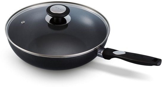 Beka Pro Induc Wokpan - Ø 28 cm - Met Deksel - Keramische antikleeflaag - PFAS-vrij - Geschikt voor inductie - Zwart