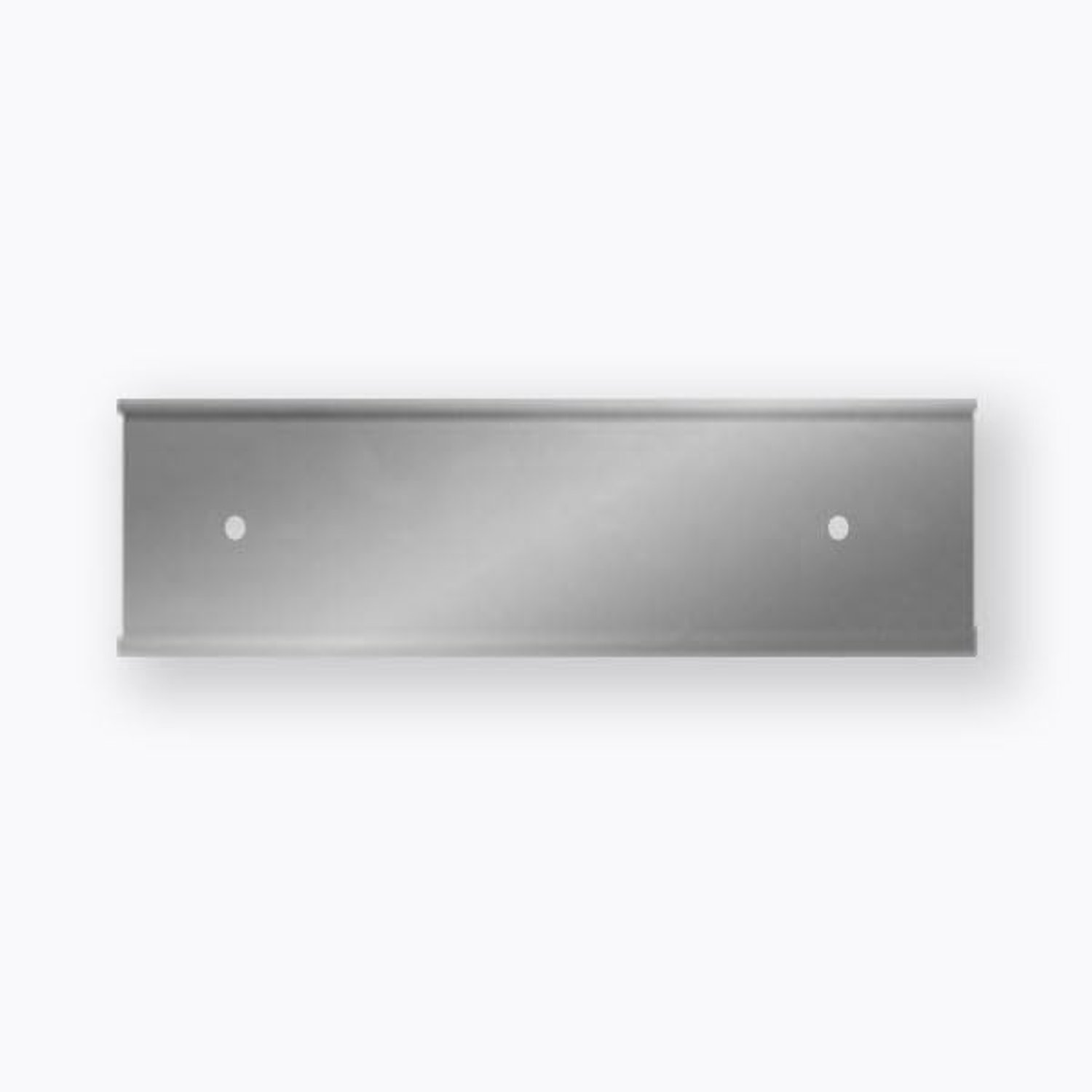2 x 8 muur of deur naamplaathouder met doorzichtige kunststof insert - pak van 10 (zilver)