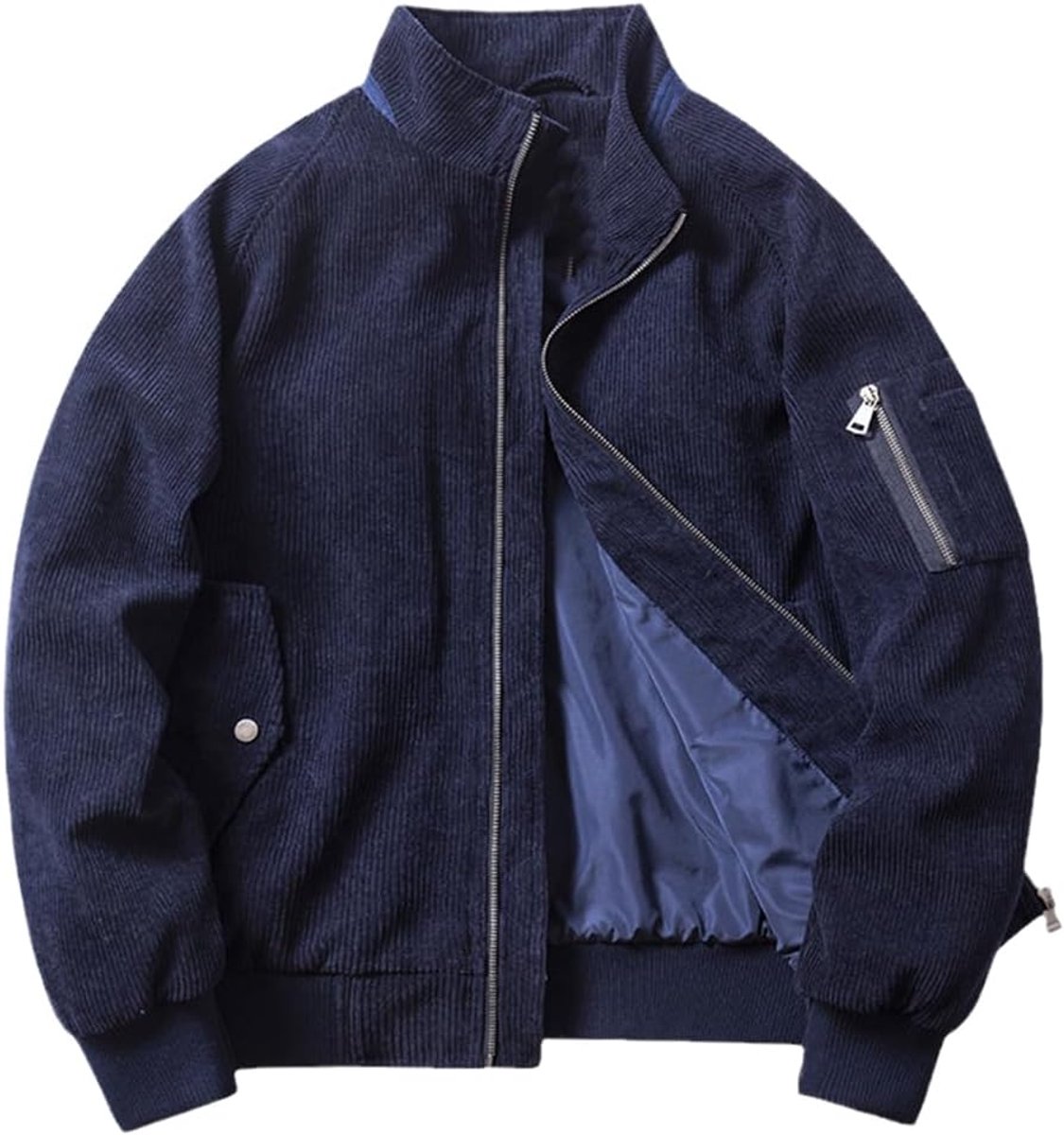 Heren corduroy bomberjack slim fit jassen