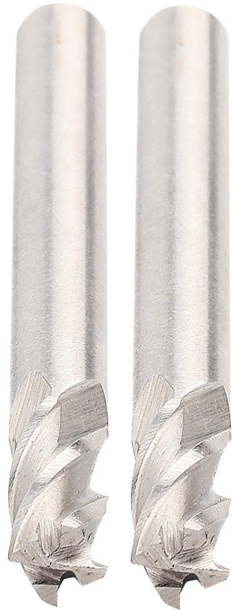 2 stuks HSS 6 mm 4-fluit verzinkboren, CNC graveerfrees voor ijzer koper