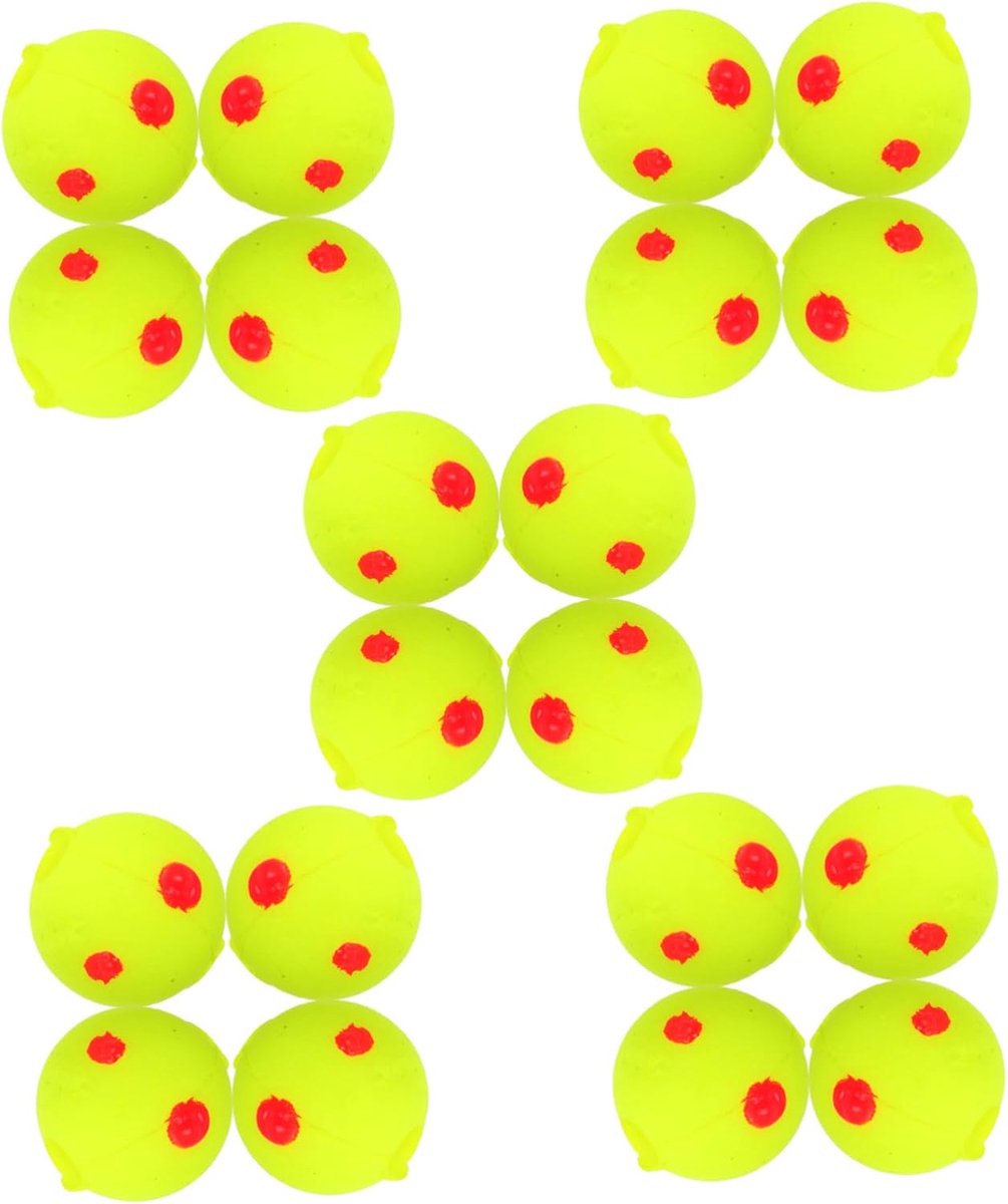 20 Stuks Drijvende Vaste Om Te Vissen Visgerei Visserij Benodigdheden Visuitrusting Handige Visvlotter Zwevende Ballen Zwevende Kralen Hengel Vlotter Schuim Yellow