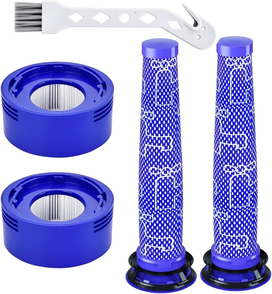 Filters voor Dyson V8 V7 SV10(2 voorfilters & 2 postfilters HEPA)