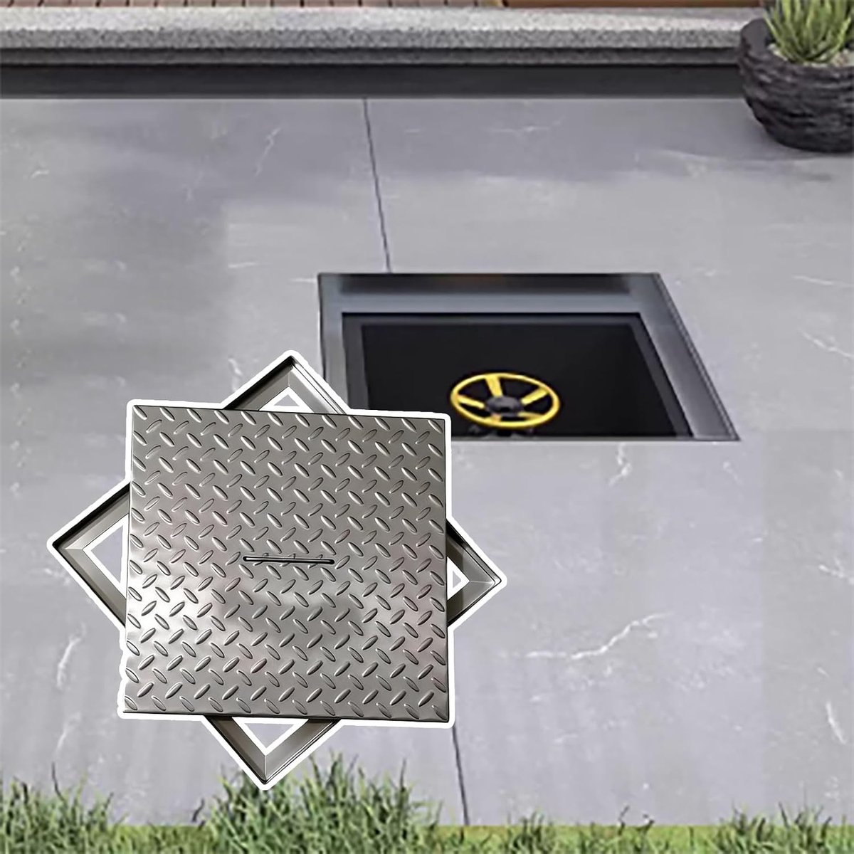 Toegangspaneel van 55,9 x 61 cm voor gipsplaatmetalen frame, inspectiedeur voor elektrisch onderhoud, tegelinstallatie, toegangsoplossing voor eenvoudige inspectie en reparaties