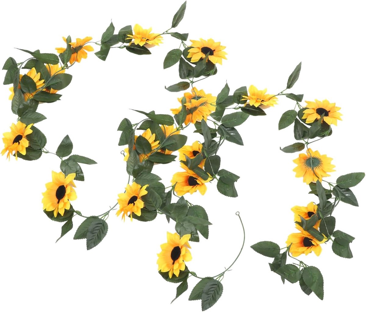 2 Stuks Kunstmatige Zonnebloemen Van Rotan Voor Thuisdecoratie Met Simulatiebloemen Voor Bruiloften En Tuinhekken