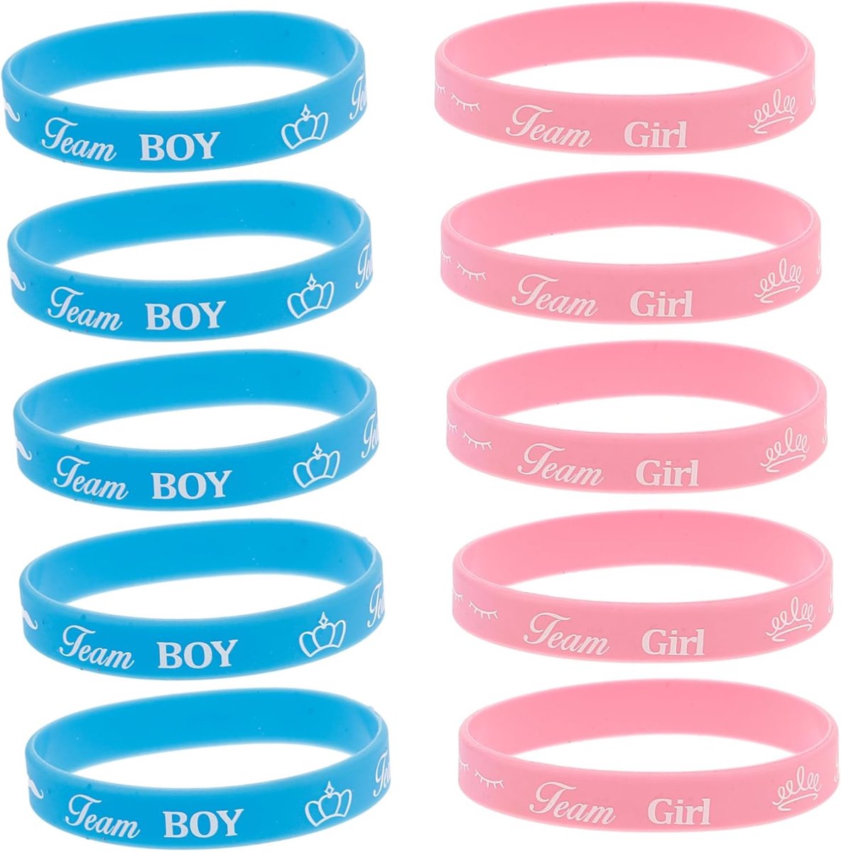 10stuks Gender Reveal Silicone Polsbandjes Voor Jongens of Meisjes Stijlvolle Rubber Armbanden Voor Shower Decoraties Feestelijke Vieringen Van Geslacht