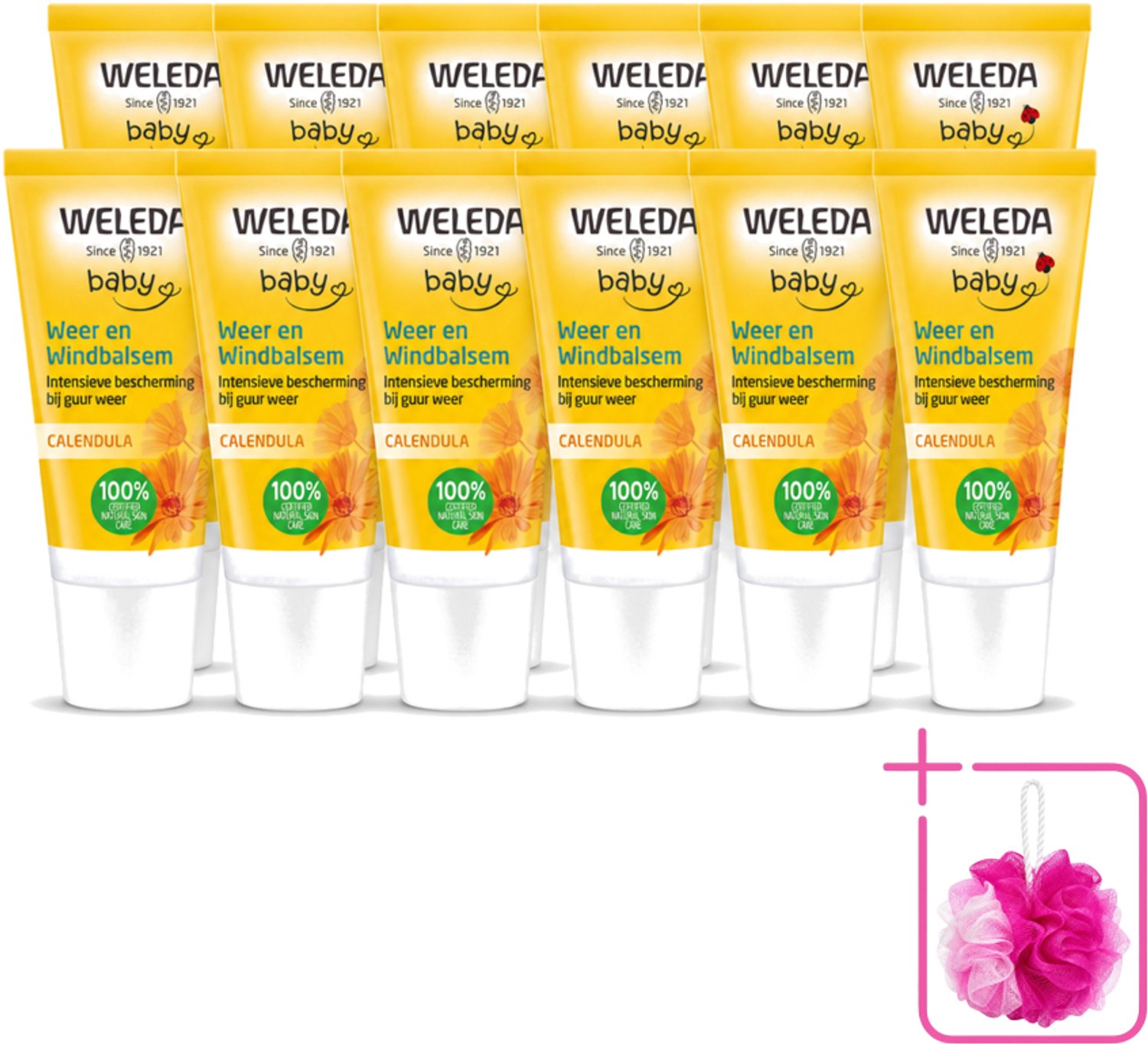 12 x WELEDA - Weer & Windbalsem - Baby & Kind Calendula - 30 ml - Bulkverpakking - Babyhuid beschermen - Winterbeschermende balsem