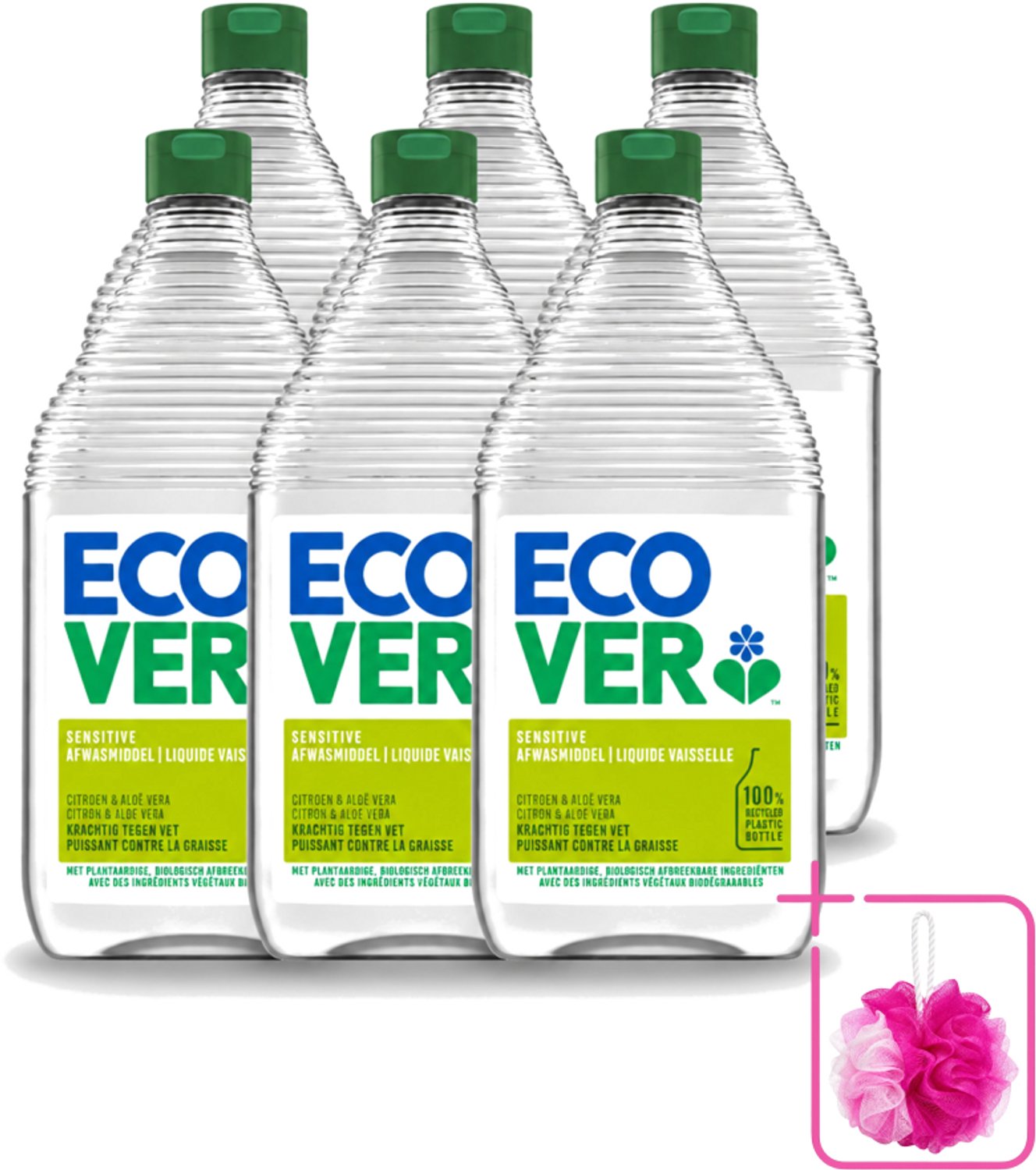 6 x Ecover - Afwasmiddel - Citroen & Aloë Vera - 950 ml - Bulkverpakking - Afwasmiddel citroen aloë vera - Natuurlijk afwasmiddel