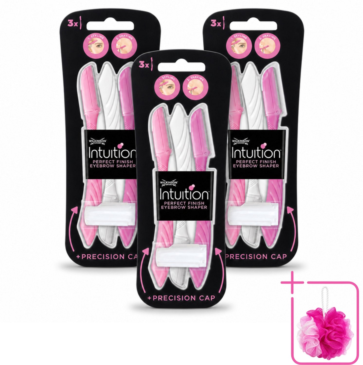 3 x Wilkinson Intuition - Navulmesjes - Wenkbrauw Shaper - Precisie - 3 mesjes - Bulkverpakking - Wenkbrauw shaper - Haartjes verwijderen