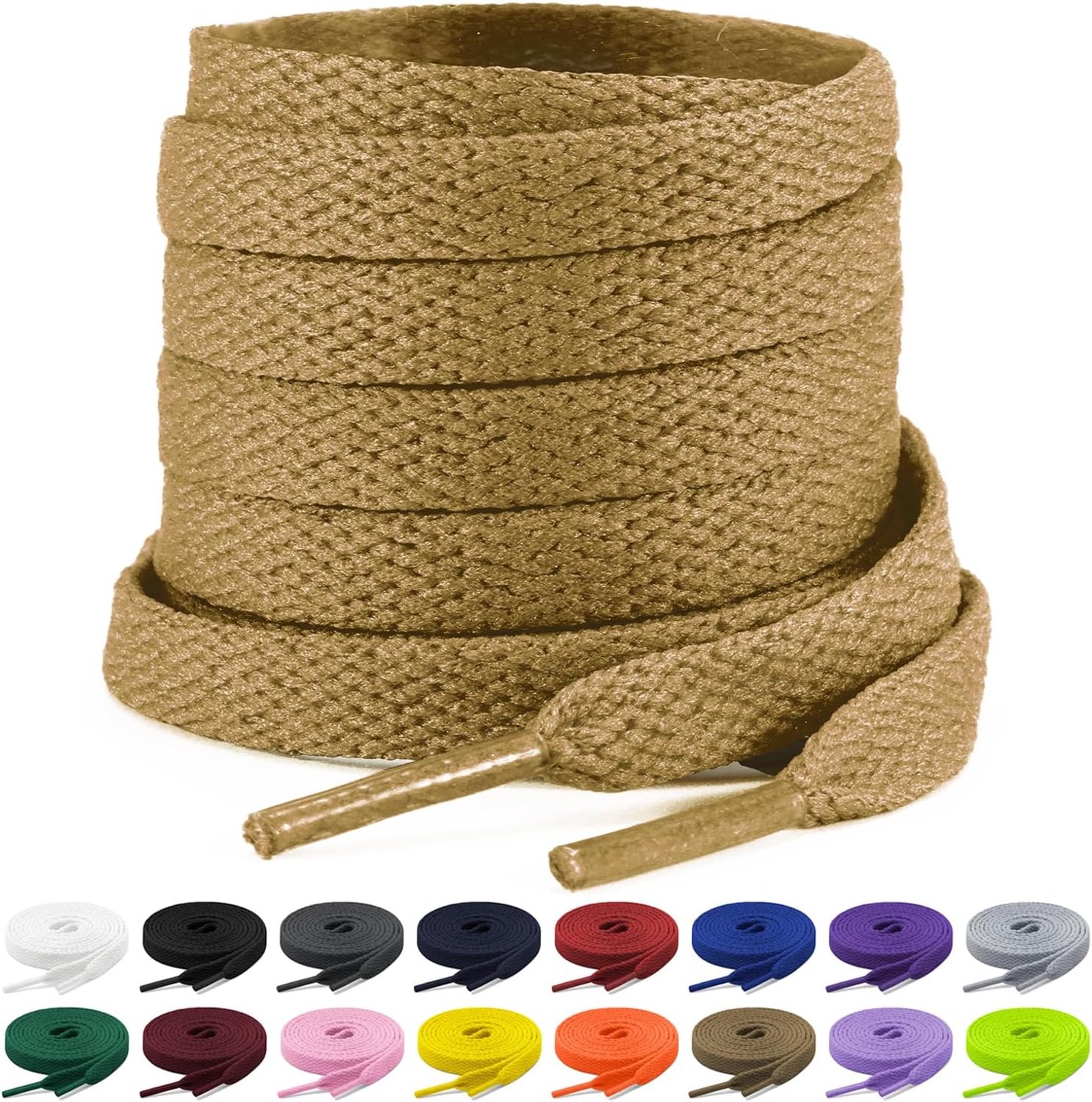 2 paar platte veters, 8 mm brede veters, platte veters, vervangende schoenveters voor sportschoenen, hardlopen, volwassenen, kinderen, polyester