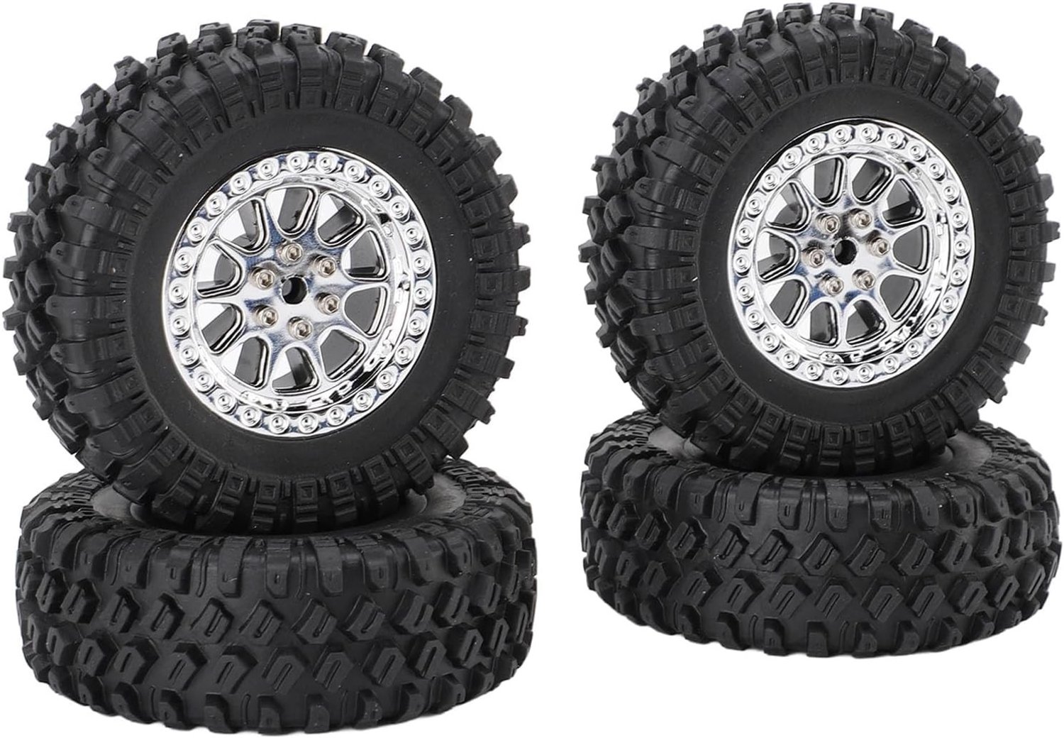 RC Auto Banden voor Off-road Gebruik - Verbeterde Grip en Duurzaamheid voor MN82 LC79 Trucks en Crawlers - Set van 4 Stuks