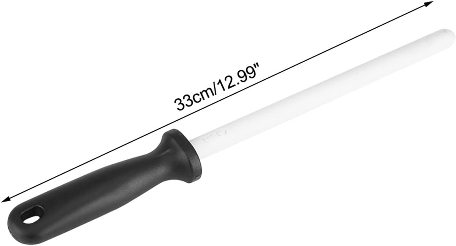 Keramische Messenslijper - Wit - Handmatige Slijpstok met Ergonomisch Handvat - Voor Keukenmessen en Scharen