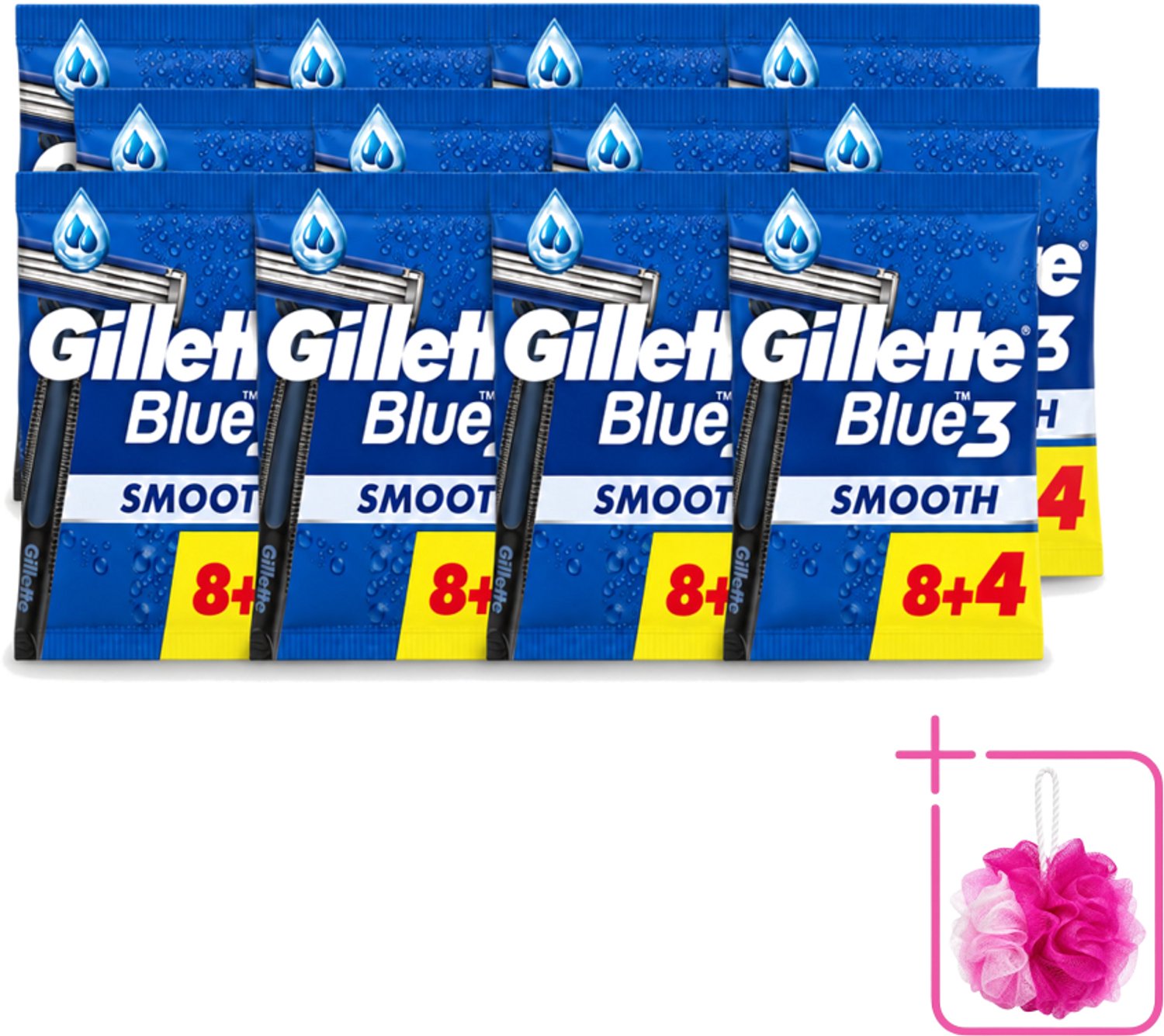 12 x Gillette - Blue III Smooth - Wegwerpscheermesjes - Comfort en bescherming - 12 Scheermesjes - Bulkverpakking - Scheermes - Scheermesje