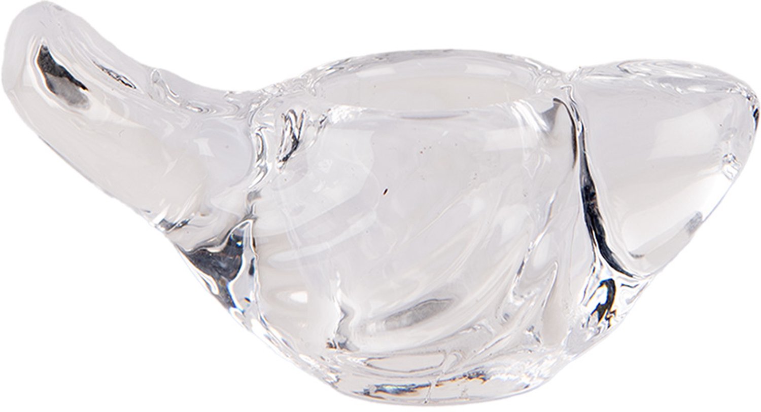 Clayre & Eef Kandelaar Vogel 8x4x5 cm Transparant Glas