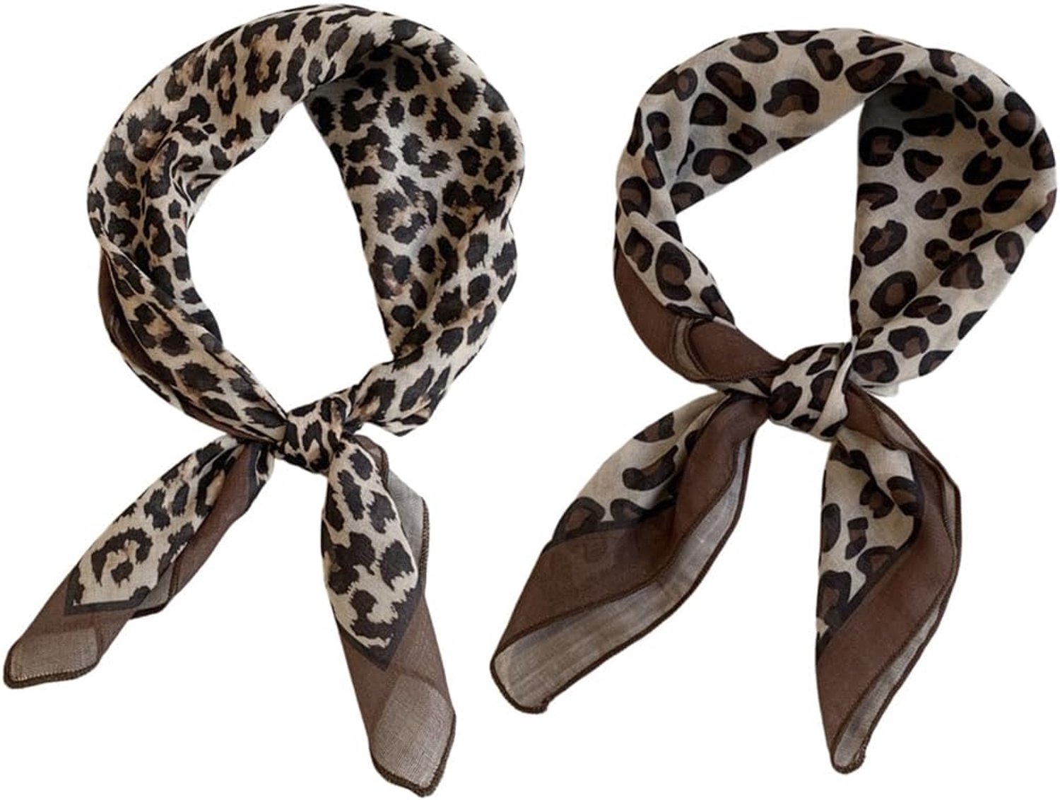 2 stuks dames bandana van katoen, zomersjaal, vierkant - ShopVlot