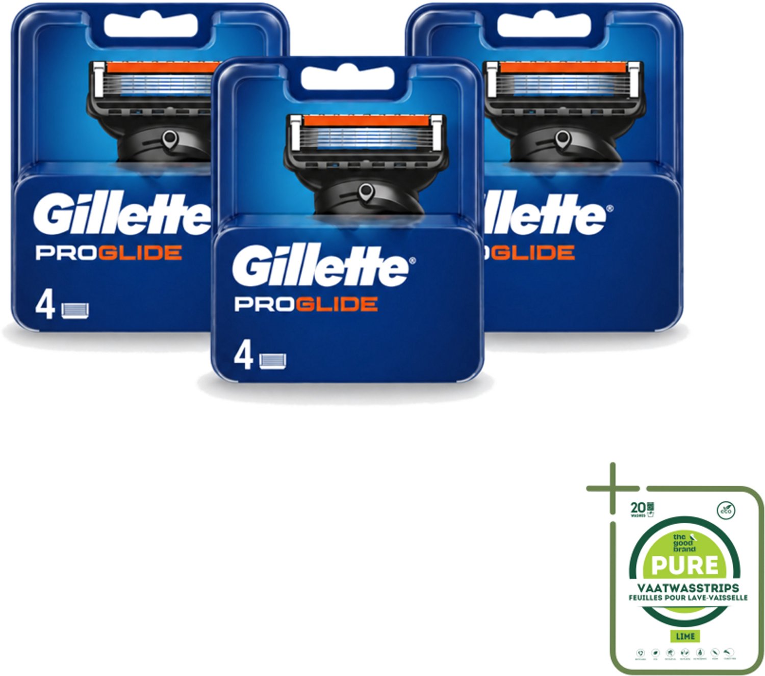 3 x Gillette - Fusion5 ProGlide – Scheermesjes – Navulmesjes – 4 Mesjes - Grootverpakking - Scheermesjes - Scheren - Gladheid - Comfort - Precisie