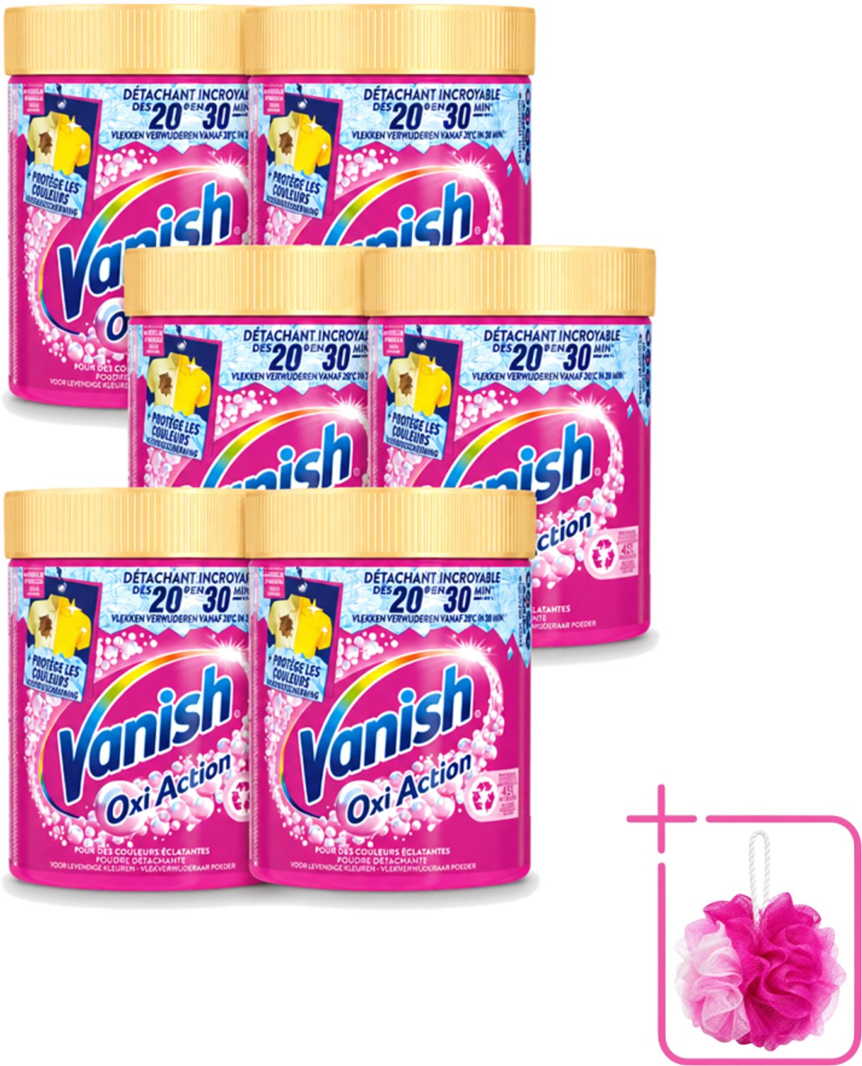 6 x Vanish – Wasbooster Poeder – Oxi Action Gekleurde Was – 470 g - Bulkverpakking - Wasbooster - Douchemop - Kleurbehoud