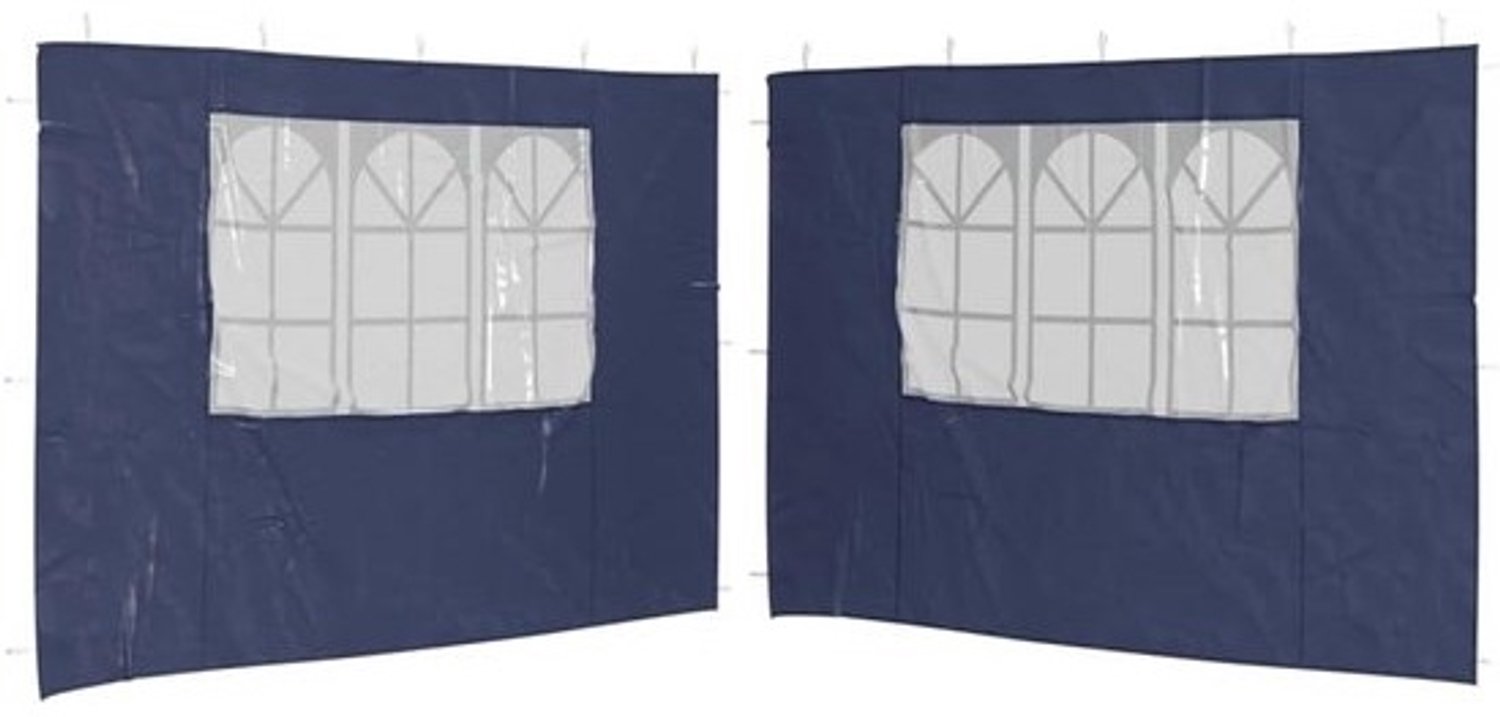 Voordeelset 2x partytentzijwand met raam voor tuin en feest