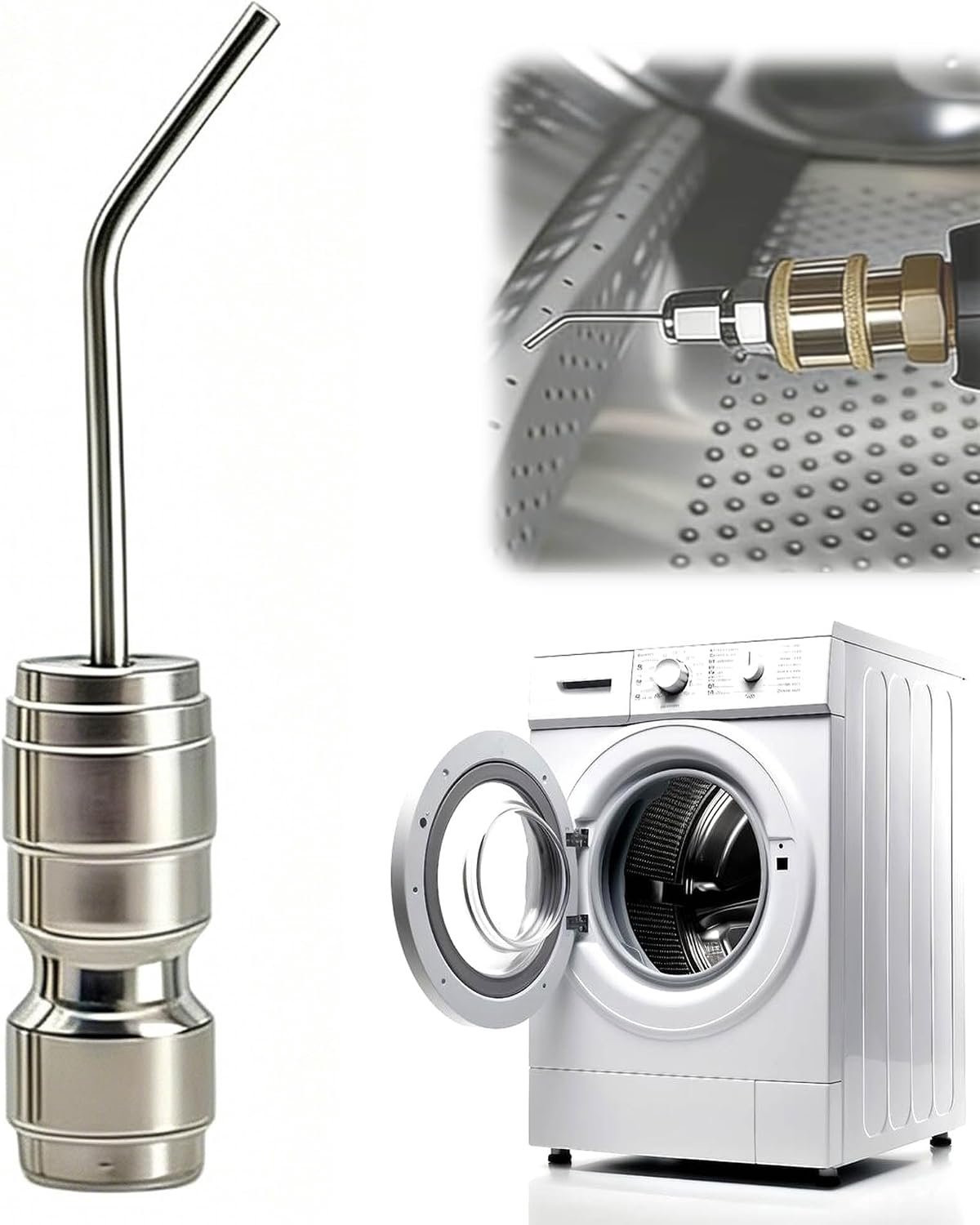 Hogedrukreiniger mondstuk voor wasmachine airconditioning, 2 mm naaldmondstuk, 1/4 inch snelkoppeling, directe straal - ShopVlot