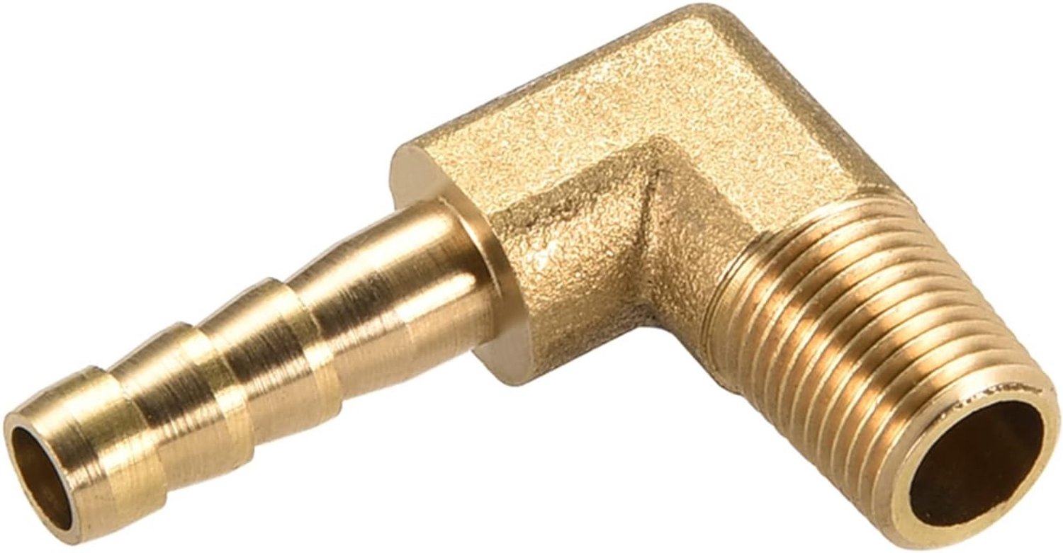 Brass 90 Graden Elleboog Fittingen - 6mm Barbed Reducer voor Water en Brandstof Toepassingen