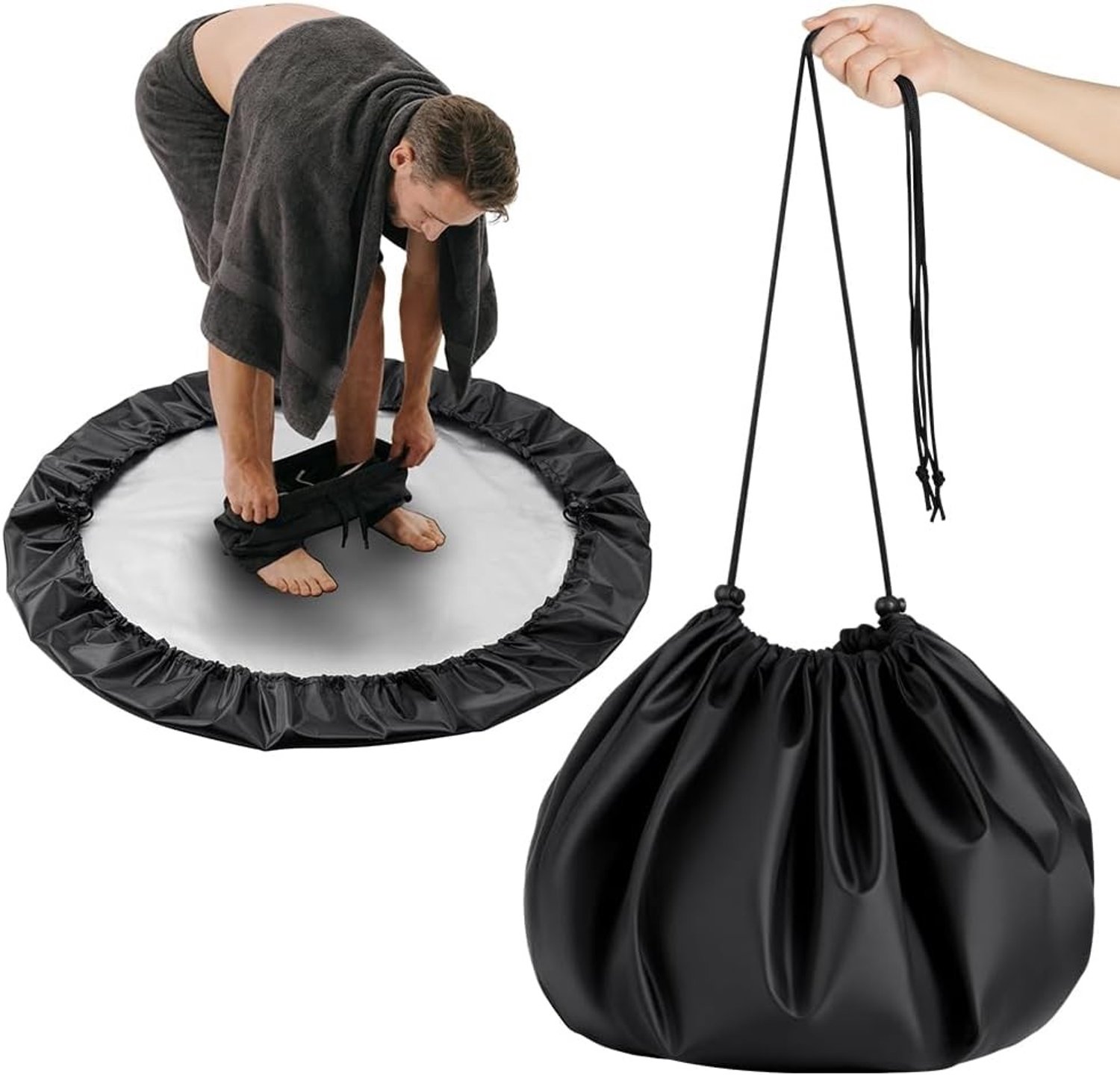 Veranderbare Verschoonmat 90 cm, Zwart, Waterdicht, Comfortabel en Lichtgewicht voor Baby's