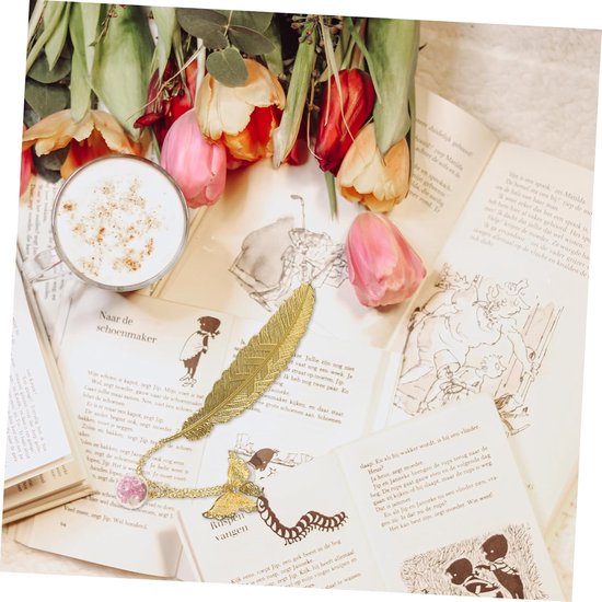 Vintage Plume Bladwijzer Metalen Bladwijzer Craft Boek Leesaccessoire Lichtgewicht En Elegante Boekenlegger Voor Mannen En Vrouwen — afbeelding 4