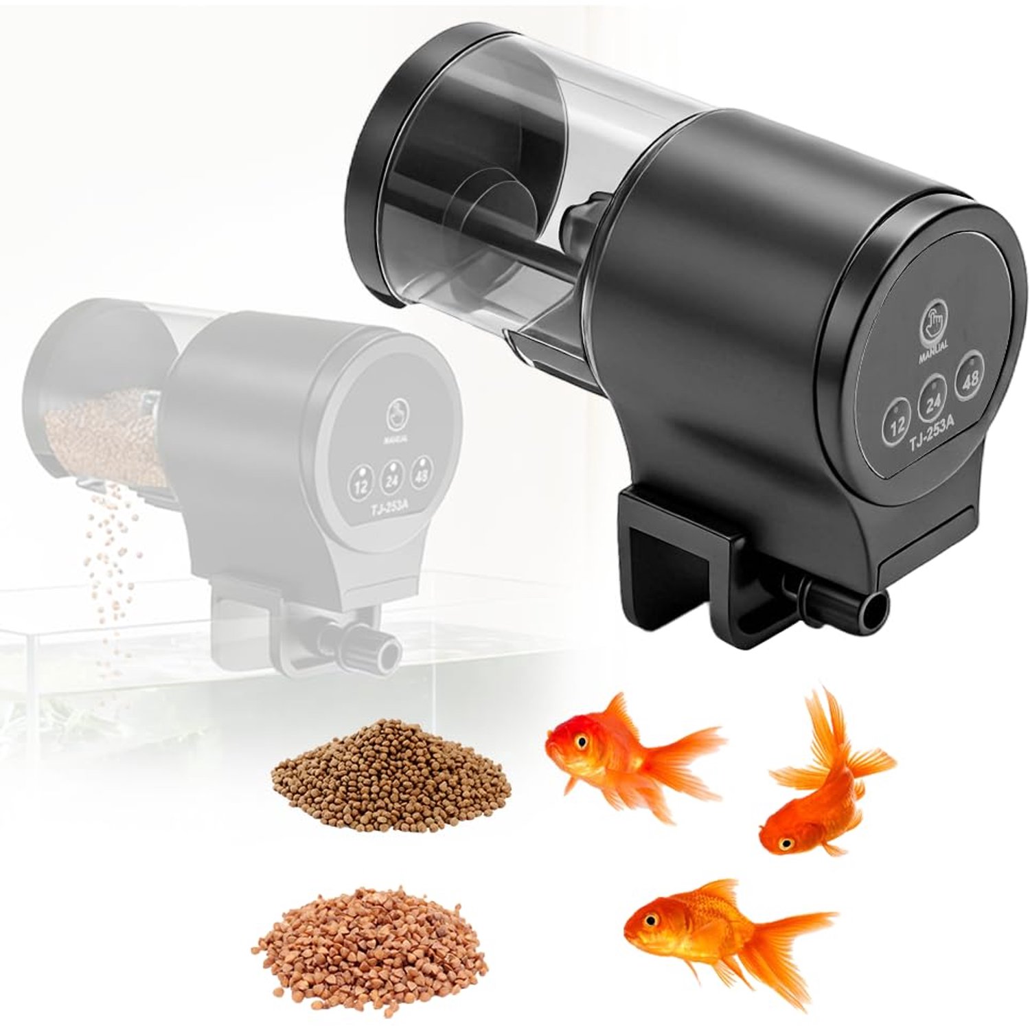 Automatische voerdispenser voor aquariumvissen - 100 ml - Tijdinstelling - ShopVlot