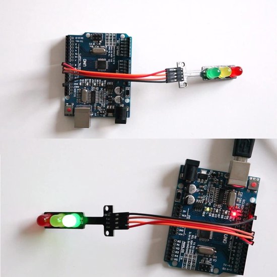 5 stuks LED Traffic Light Module LED DC 5V 5mm Display Module Mini Lichtdiode Verlicht met DuPont kabel voor Arduino DIY — afbeelding 2