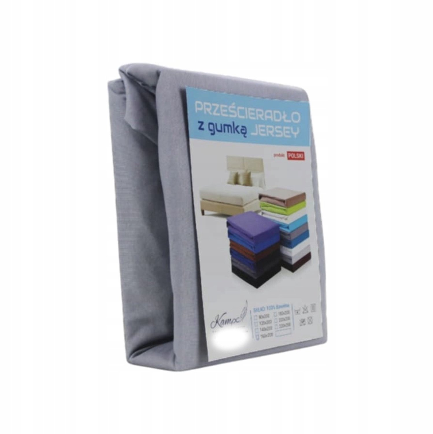 Jersey Hoeslaken VIP 30cm Katoen Lichtgrijs 180x220 cm