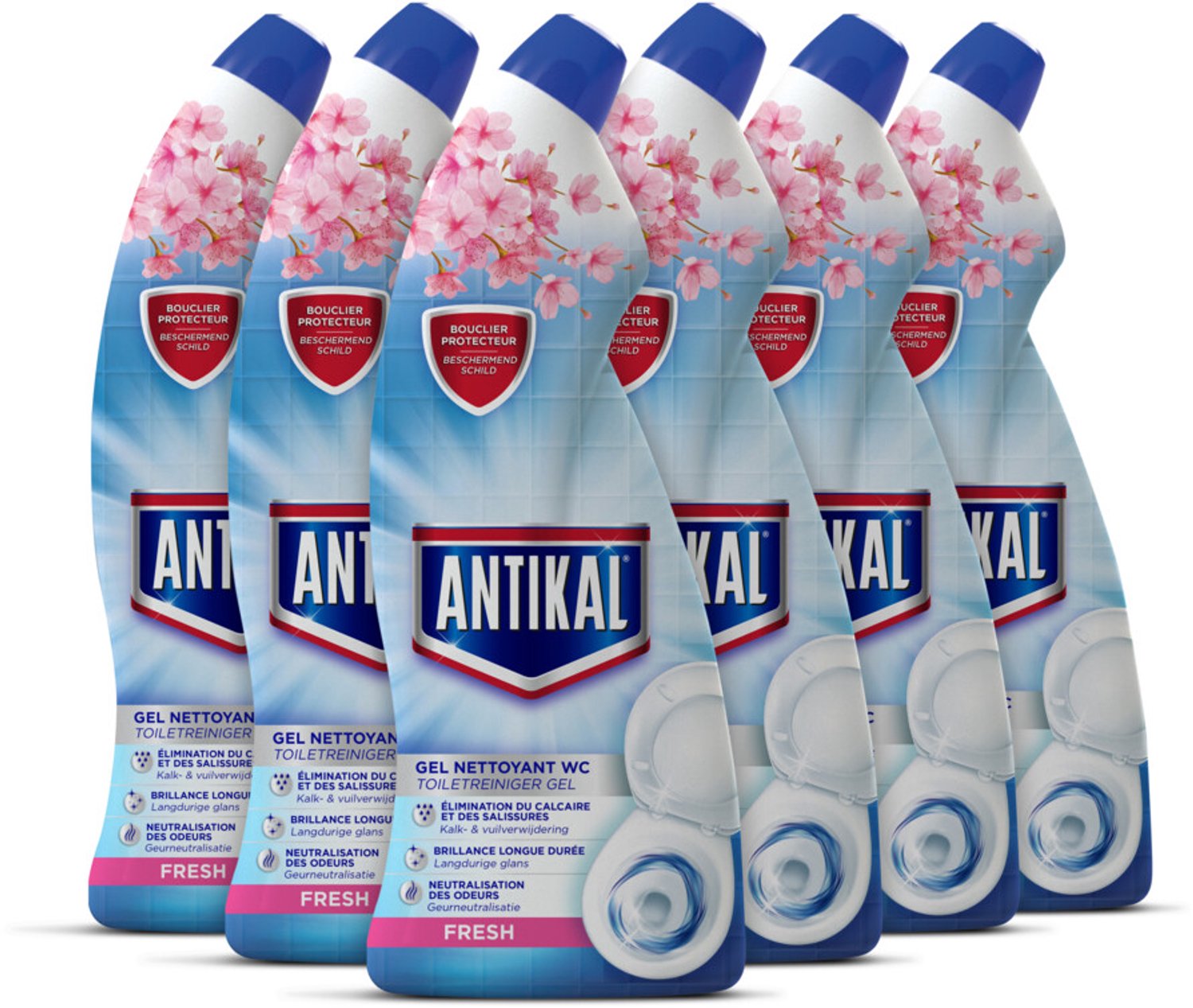 6x Antikal WC Gel Fresh 750 ml