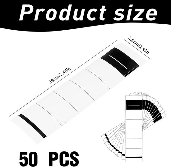 50 stuks ordnerrug, zelfklevende set, ordneretiketten, zelfklevend, ordnerrug, stickers, rugetiketten, rugetiketten, witte ordneretiketten, smal voor standaardmappen — afbeelding 5