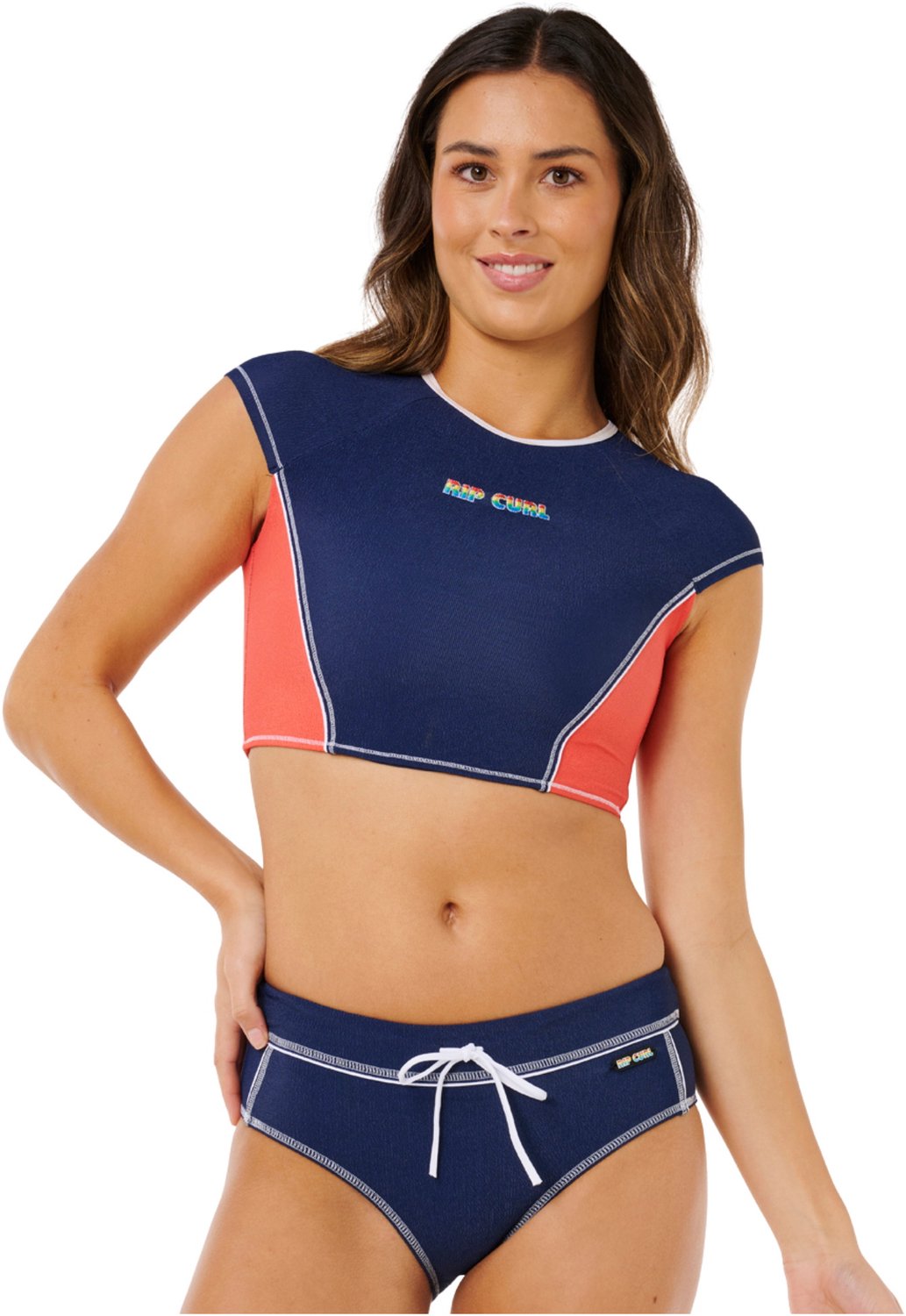 2026 Rip Curl Dames Surf Tide Boy Short Bikini Bottoms Dark N Blauw