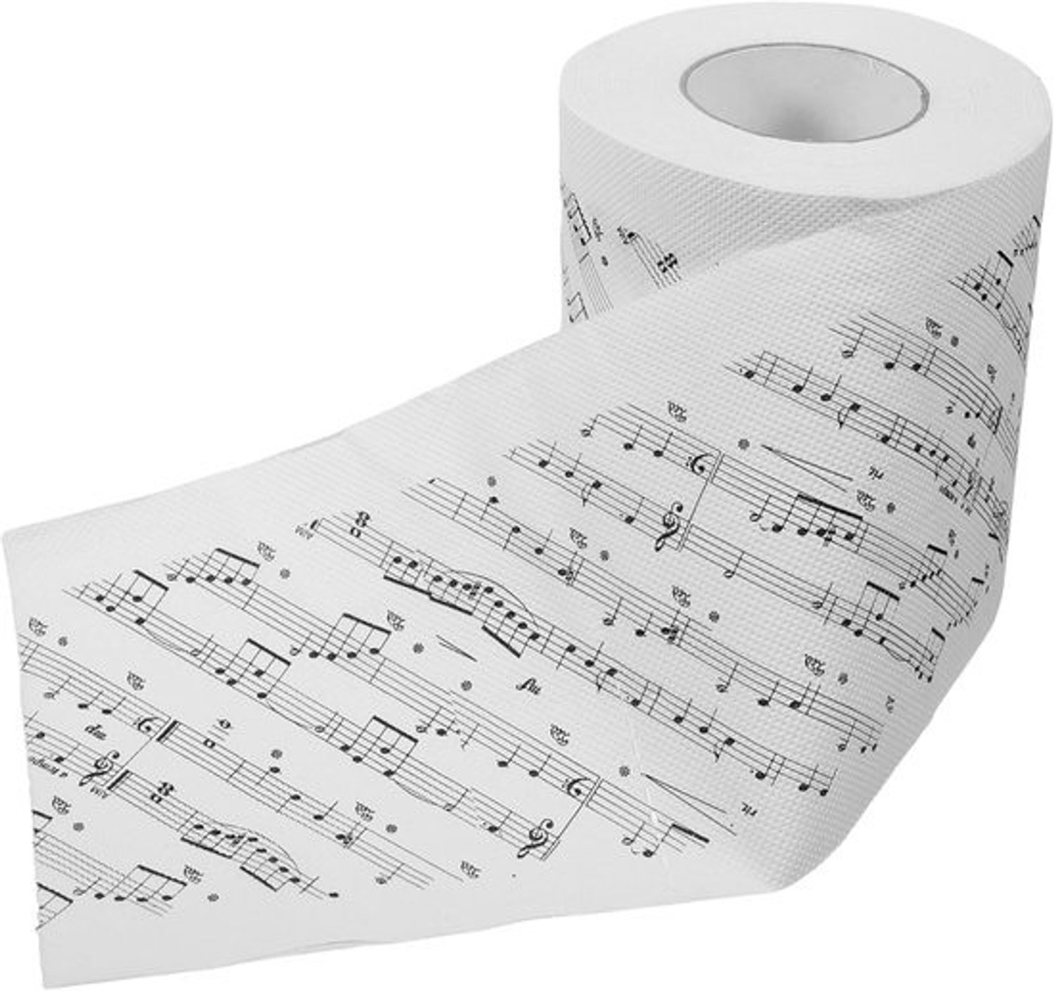 Decoratief toiletpapier - Muzieknotenprint - Badkamerdecoratie - Zacht - absorberend - veilig - 10x10x0.1 cm - Afgebeeld