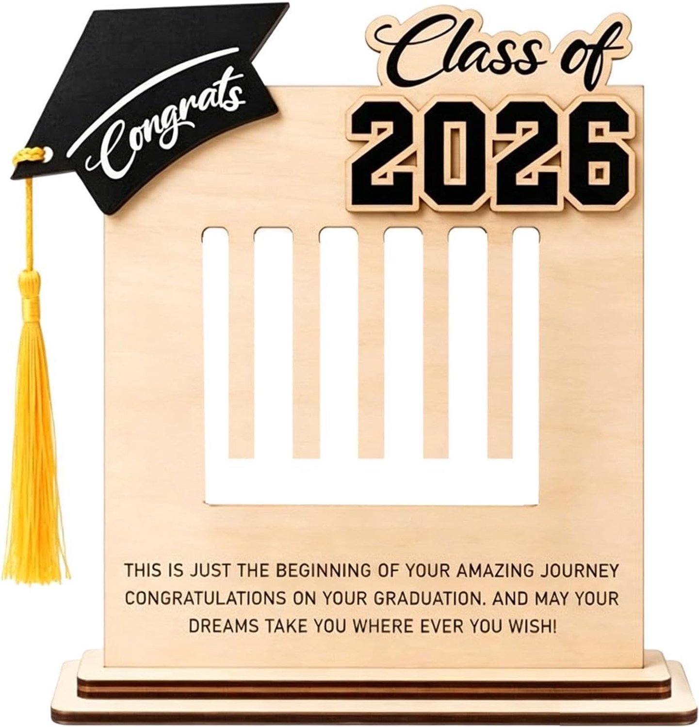 Klasse Van 2026 Geld Houder Houten Grad Caps Cash Houder Keepsake