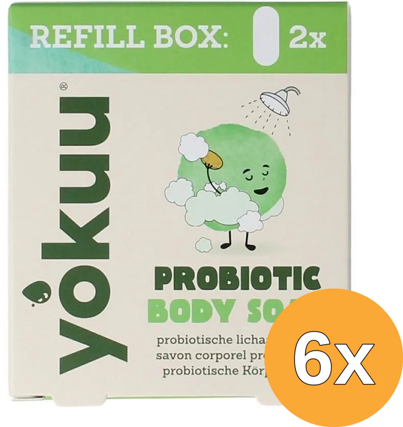 6x Yokuu Lichaamszeep Matcha Refill (2 stuks)