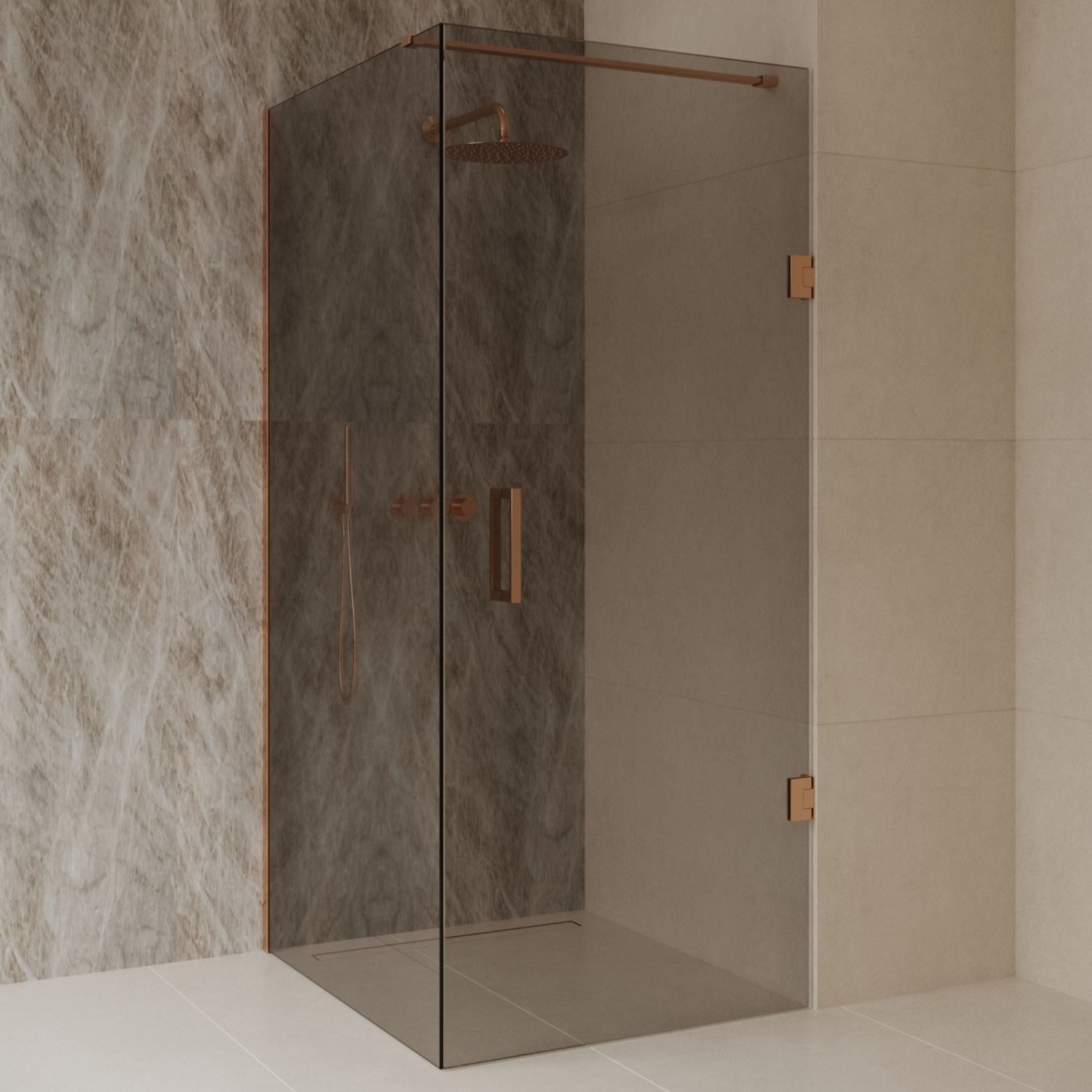 Sanitado Dalis Douchecabine Rookglas Mat Brons Profielen 120x90 cm