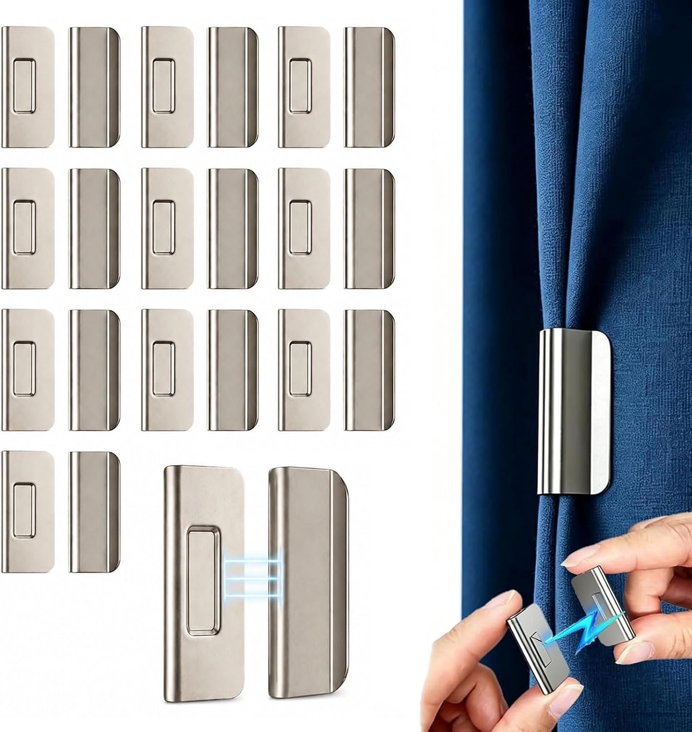 Gordijnmagneten 20 paar - sterke magnetische clips - veilige bevestiging - betere privacy - ShopVlot
