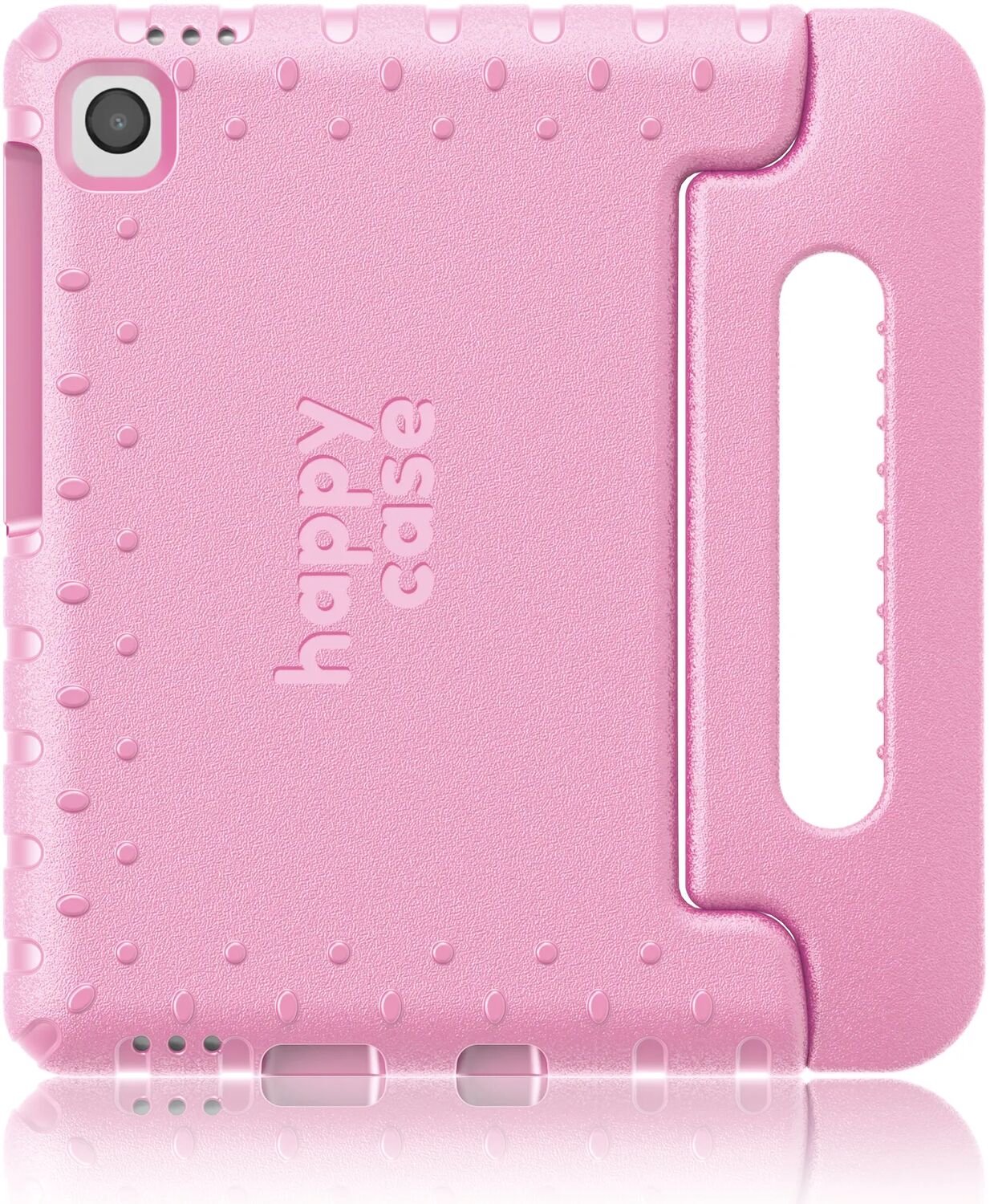 HappyCase Kinder Tablethoes Geschikt voor Samsung Galaxy Tab A11 / A9 | Kindvriendelijke Hoes | Beschemhoes | Kinderhoes | met Handvat en Standaard | Licht Roze