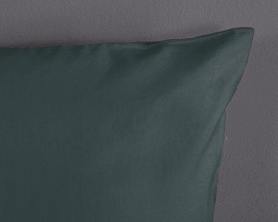 Good Morning Dekbedovertrek Katoen Uni - green 140x200/220cm — afbeelding 3