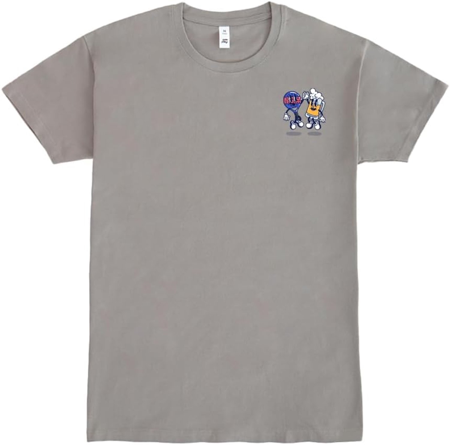 Pampling T-shirt met Korte Mouwen voor Padelspelers, 100% Katoen, Unisex Kleding voor Mannen en Vrouwen, Gezeefdrukt met Ronde Hals, Verschillende Ontwerpen
