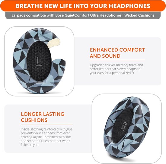 WC PadZ QC Ultra - Oorkussens voor Bose QuietComfort Ultra Gen 1 & 2 — afbeelding 5