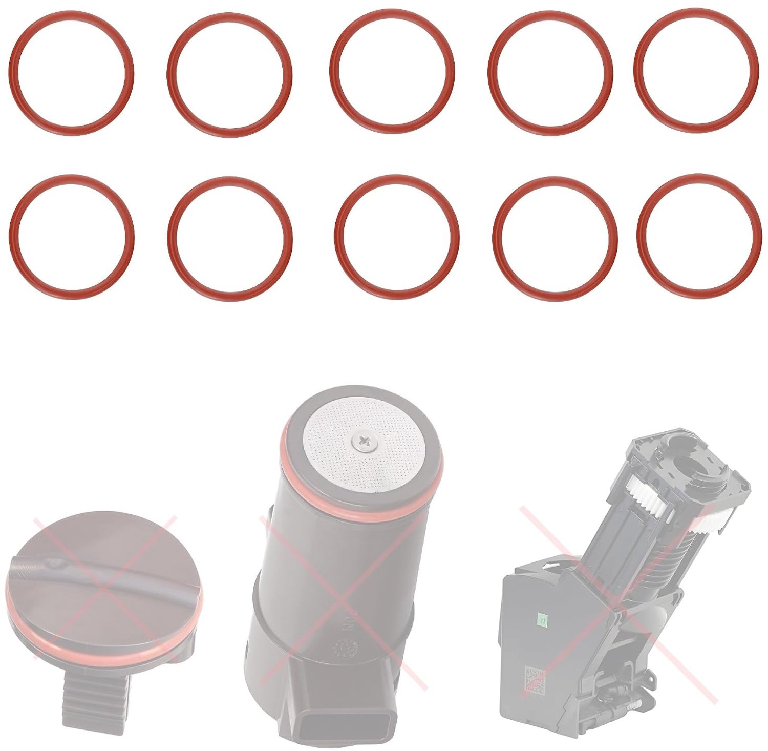 Snapworld-Kaffee 10 stuks O-ring, afdichting, pakking, compatibel met Jura Impressa AEG Krups Franke voor de zetgroep, zetgroep, drukzuiger, zuiger.